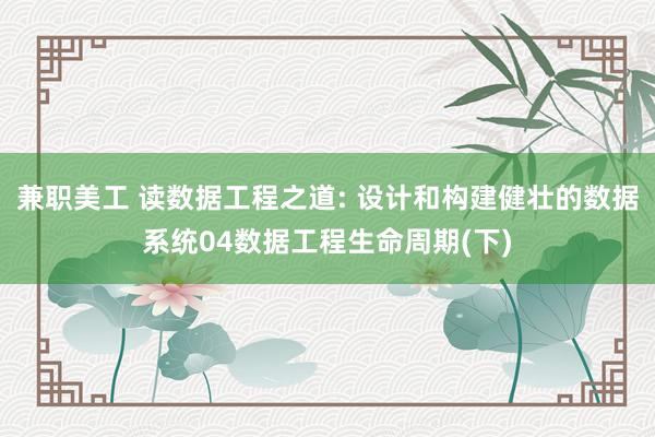 兼职美工 读数据工程之道: 设计和构建健壮的数据系统04数据工程生命周期(下)